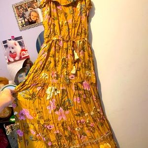 Boho wild bloom strappy maxi dress gypsy spell